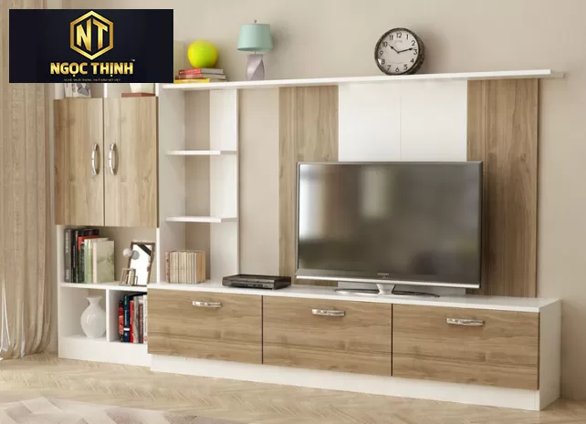 TỦ TRANG TRÍ CÓ KỆ TIVI HIỆN ĐẠI